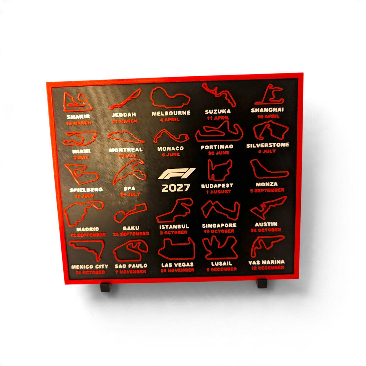 2027 3d printed F1 Calendar
