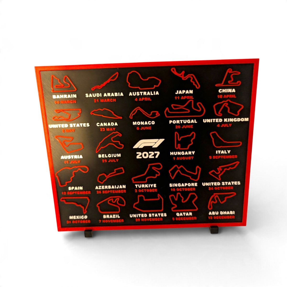 2027 3d printed F1 Calendar