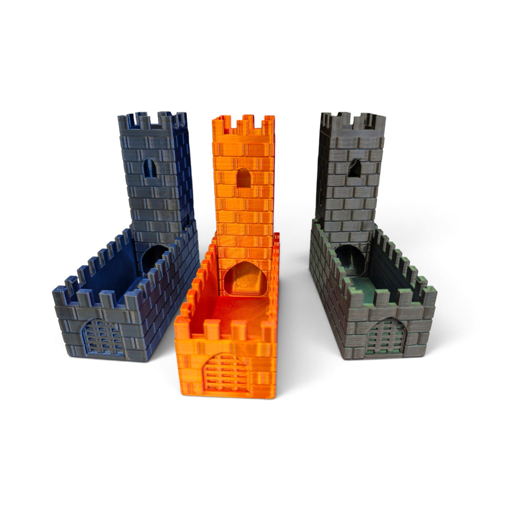 Castle folding dice tower
