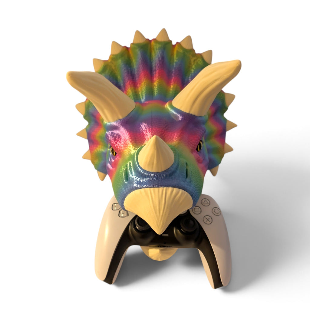 Triceratops Wall Mounted Game Controller and Headset Stand
