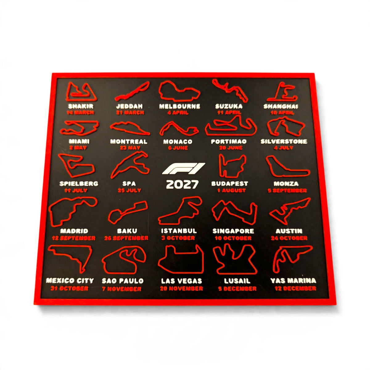 2027 3d printed F1 Calendar